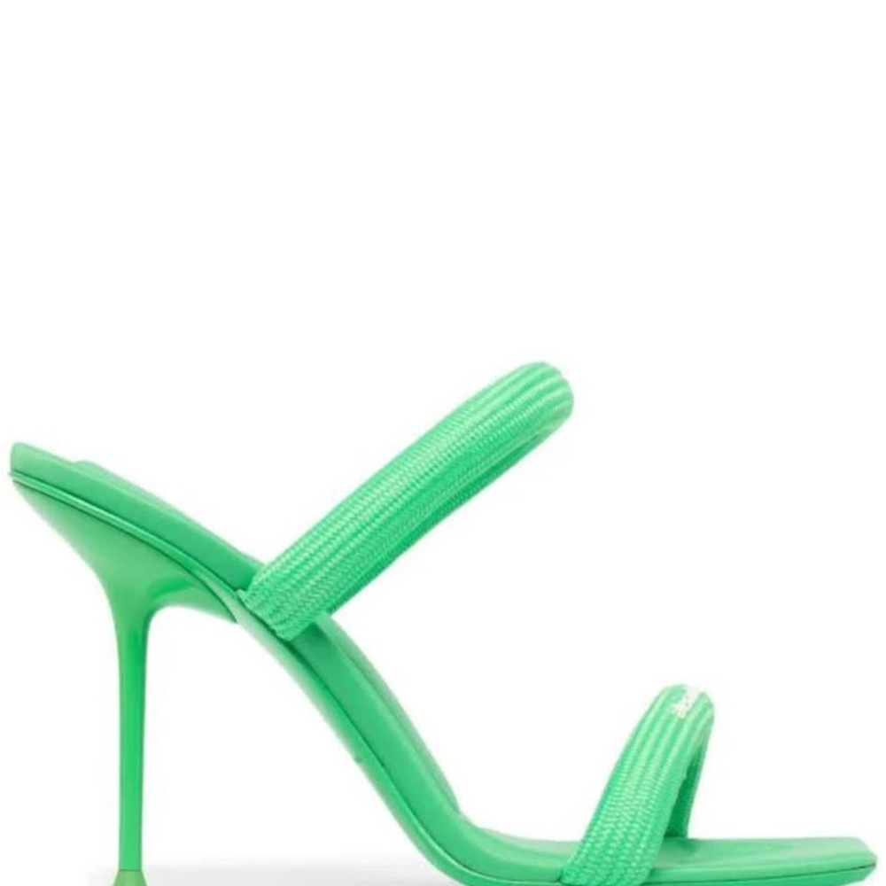 Alexander Wang Emerald Green Heeled Sandals - Picture 4 of 5